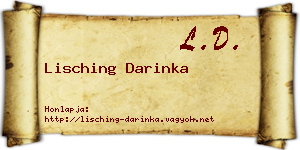 Lisching Darinka névjegykártya